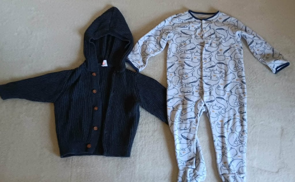 Gebreide vest en eendelige pyjama  Maat 92, Kinderen en Baby's, Kinderkleding | Maat 92, Ophalen, Gebruikt, Jongen of Meisje