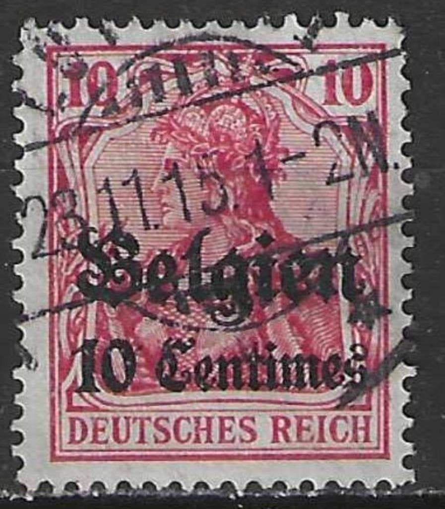 Belgique Occupation allemande 1914 - Yvert/OBP 3- Cent (ST), Timbres & Monnaies, Envoi, Affranchi, Oblitéré