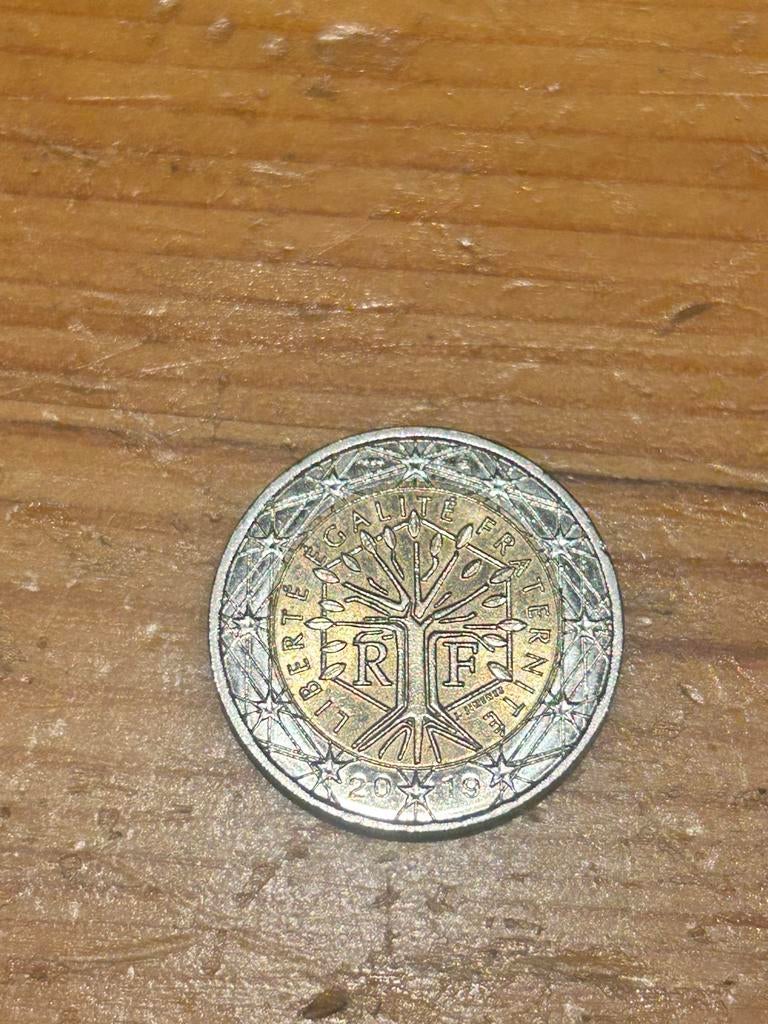 Levensboom in zeshoek 2019, Ophalen, Frankrijk, 2 euro, Losse munt