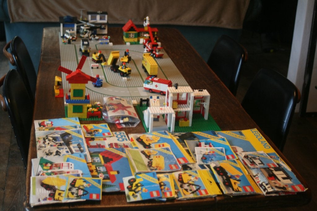 Lego stad 13 sets (jaren 80) + gratis 6 platen, Lego, Ophalen of Verzenden, Compleet, LEGOLAND