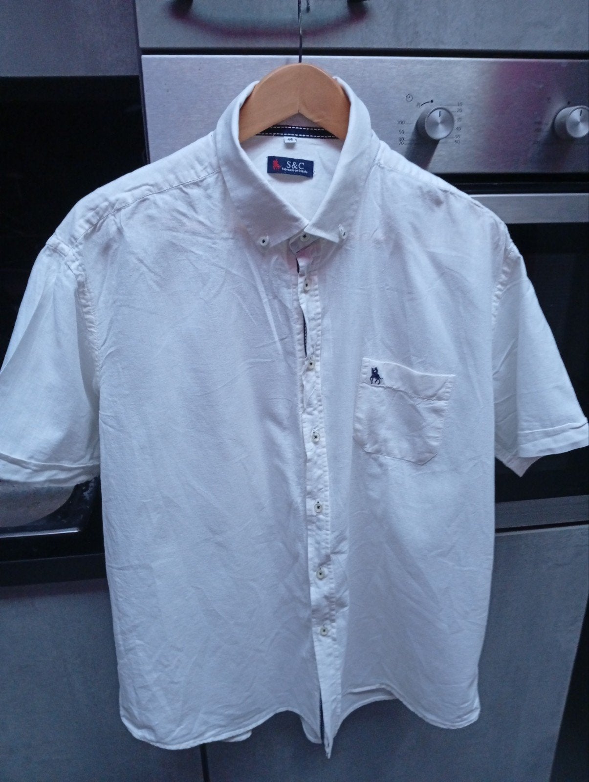 S&C wit shirt met korte mouwen, Kleding | Heren, Overhemden