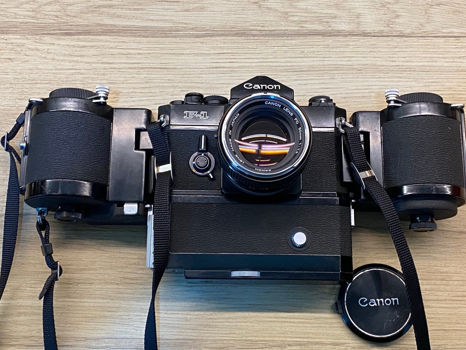 Canon F1, Chamber 250, Canon FD 50mm f1.4 - perfecte staat, Ophalen of Verzenden, Zo goed als nieuw, Spiegelreflex, Canon