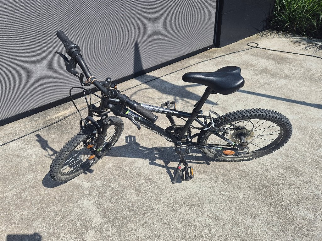 Jongensfiets Rockrider 20 inch, Ophalen, Gebruikt, Velgrem, Versnellingen