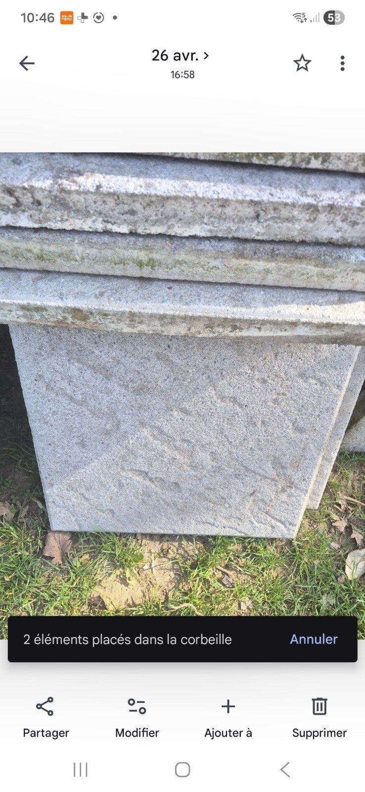 dalle 40x40 beton marlux, Enlèvement, Utilisé, Béton, Autres types