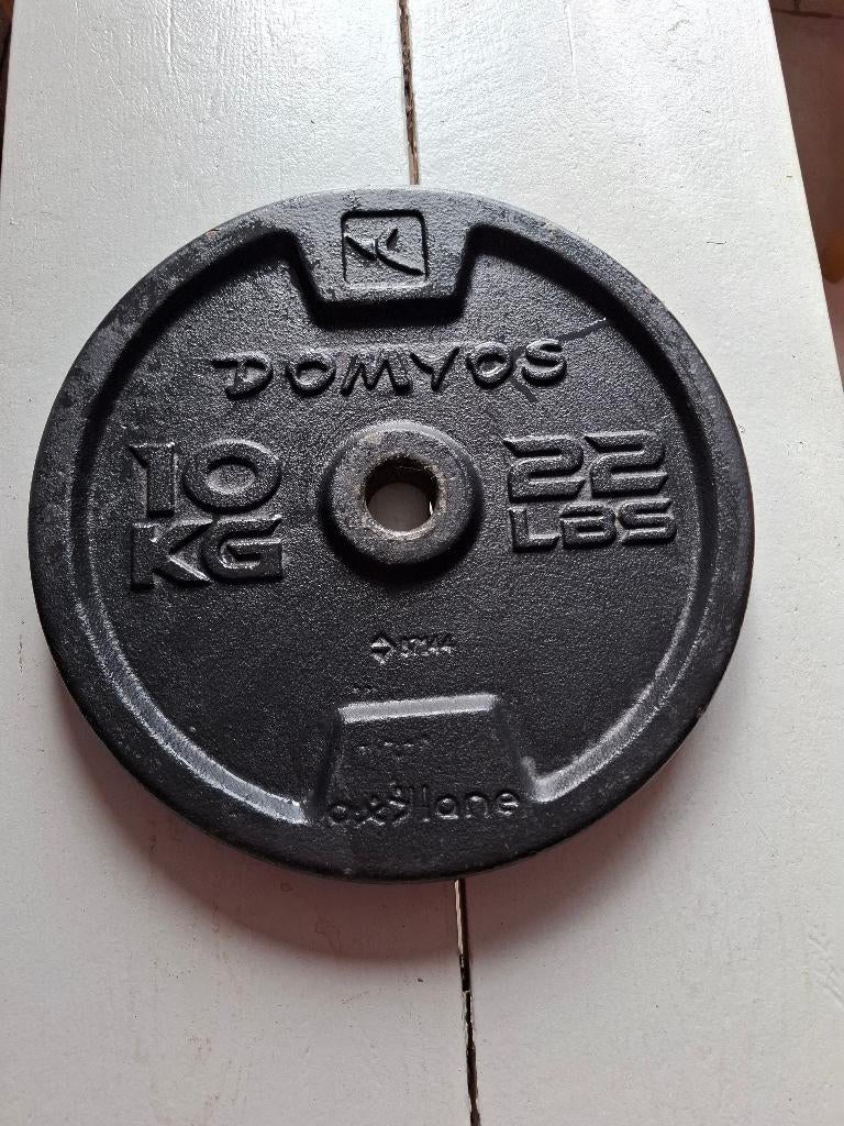 Disques en fonte de 10 kg (4 pièces), Sports & Fitness, Équipement de fitness, Enlèvement, Utilisé, Plaques d'haltères