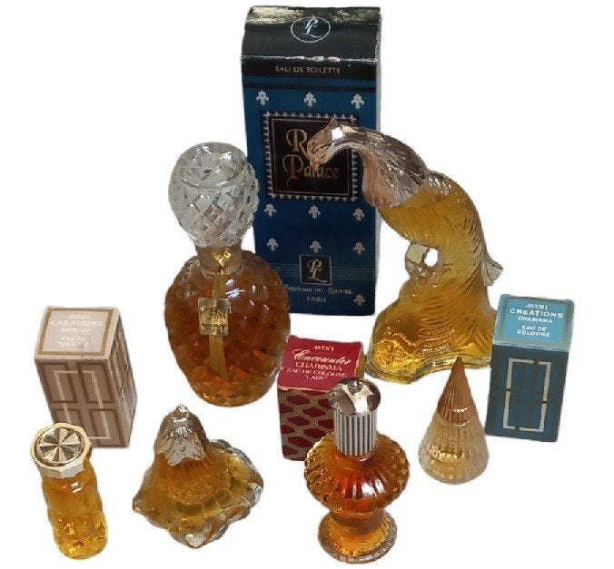 10 vintage parfumflesjes., Gebruikt, Miniatuur, B, B