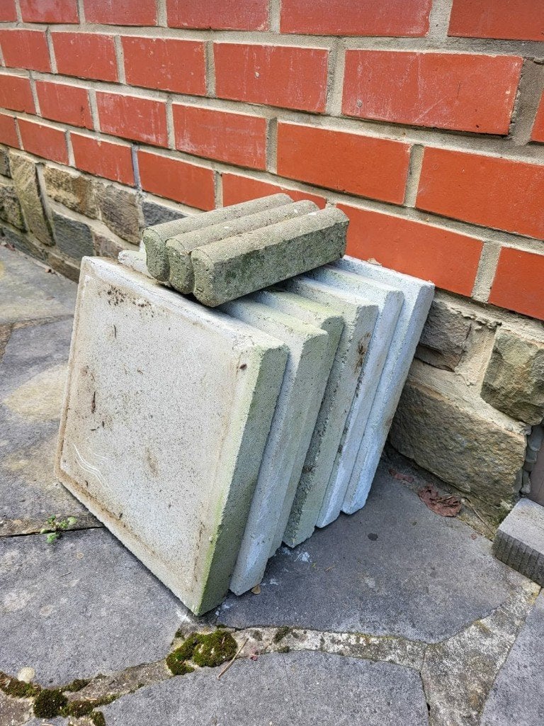 6 dalles en béton 30 x 30, Jardin & Terrasse, Enlèvement, Utilisé, Béton, Autres types