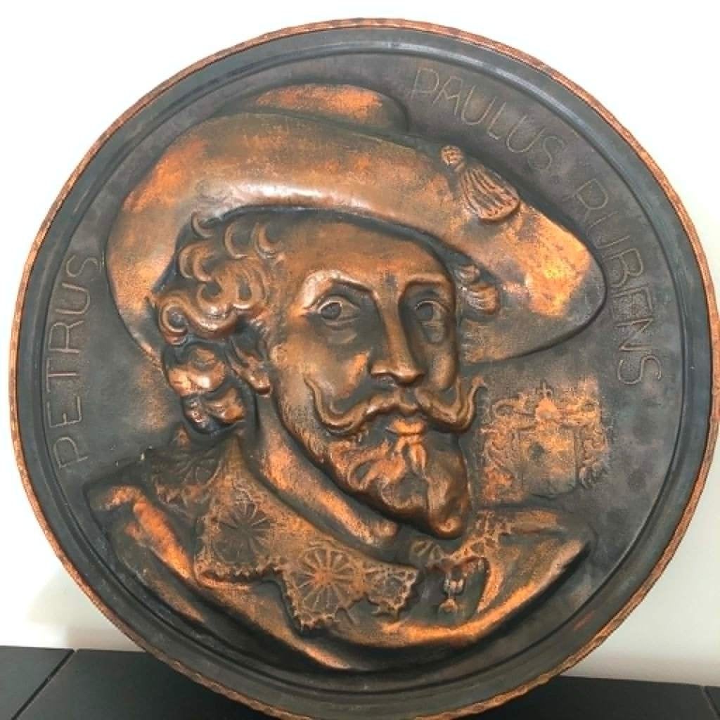 Médaillon mural décoratif «Rubens » en cuivre, Enlèvement