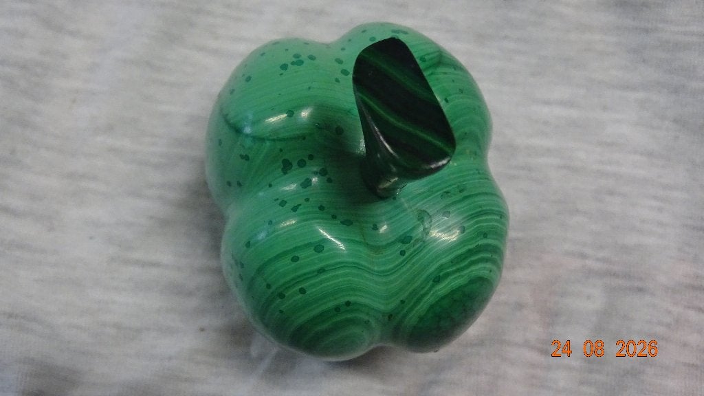 POMME EN MALACHITE, Fait main, Afrique, Matériau naturel, Vert