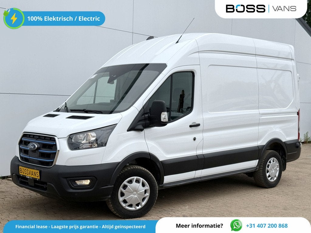 Ford E-Transit 68kWh 184PK L2H3 317km WLTP 97% (SOH) BEV Sne, Auto's, Bestelwagens en Lichte vracht, Stof, Gebruikt, Wit, 184 pk