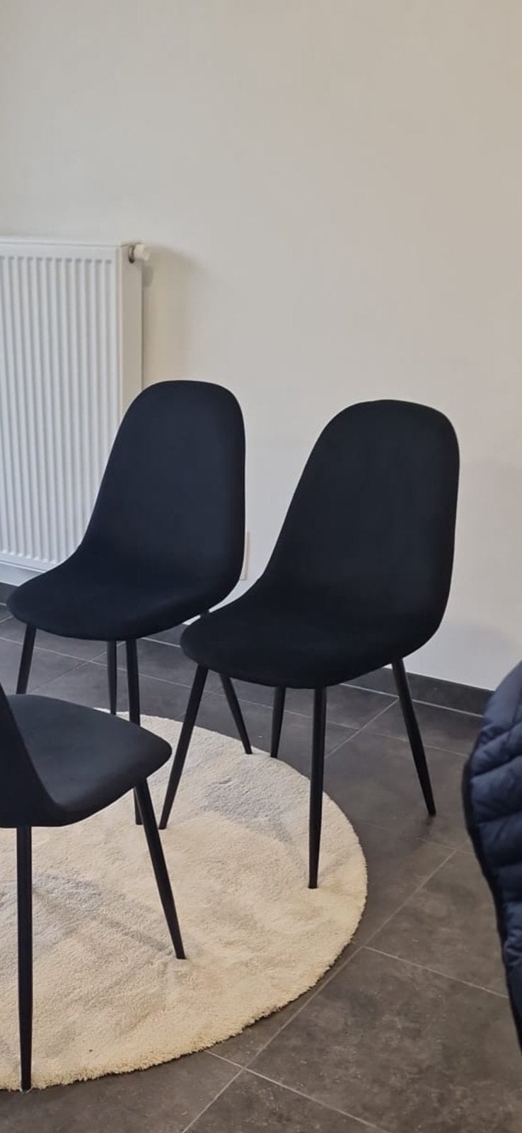 Zwarte eetkamerstoelen 4stuks, Ophalen, Zo goed als nieuw