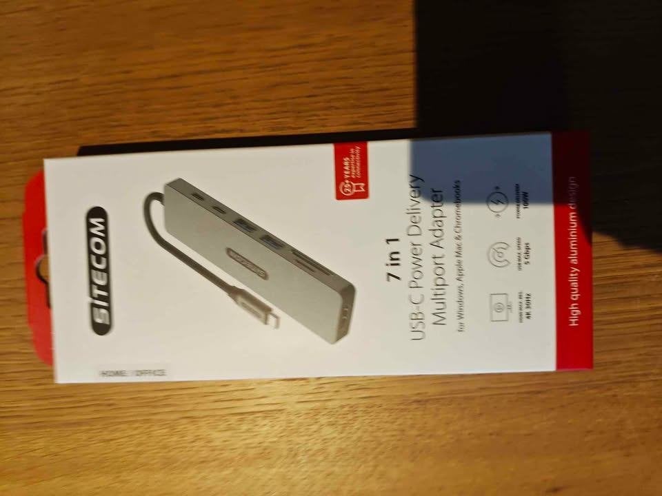 Sitecom - 7 in 1 USB-C Power Delivery Multiport Adapter, Informatique & Logiciels, Enlèvement ou Envoi, Neuf, Hub USB, Sitecom