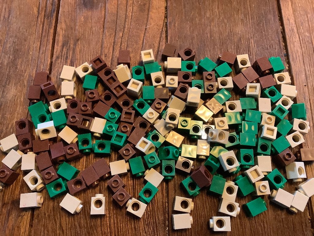Lego Technic Brick 1x1with Hole Natuurkleuren 167st / 378-11, Lego, Ophalen of Verzenden, Zo goed als nieuw, Technic