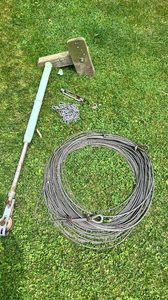 Deadride voor tuin. Kabel van 50 meter. Compleet, Kinderen en Baby's, Speelgoed | Buiten | Speeltoestellen, Ophalen, Gebruikt