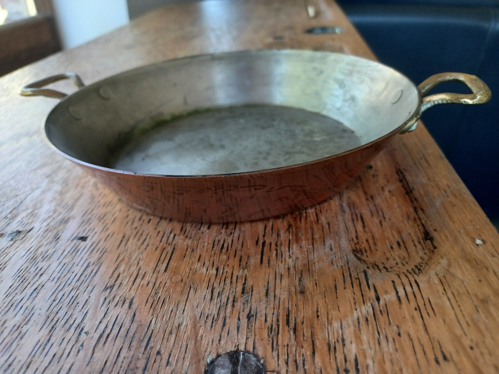 Koperen pan diameter 18 cm gewicht 450 gr, Ophalen of Verzenden