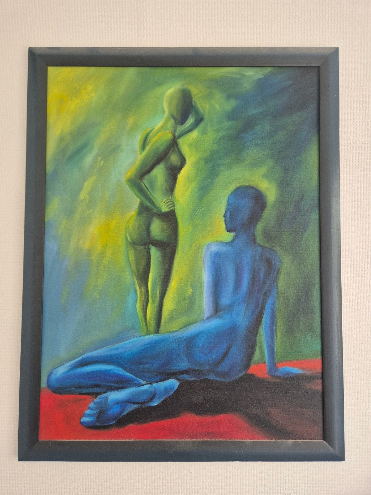 Modern expressief schilderij „Figuren” 85x65 cm, Ophalen, Kunststof, Acrylverf, Figuren