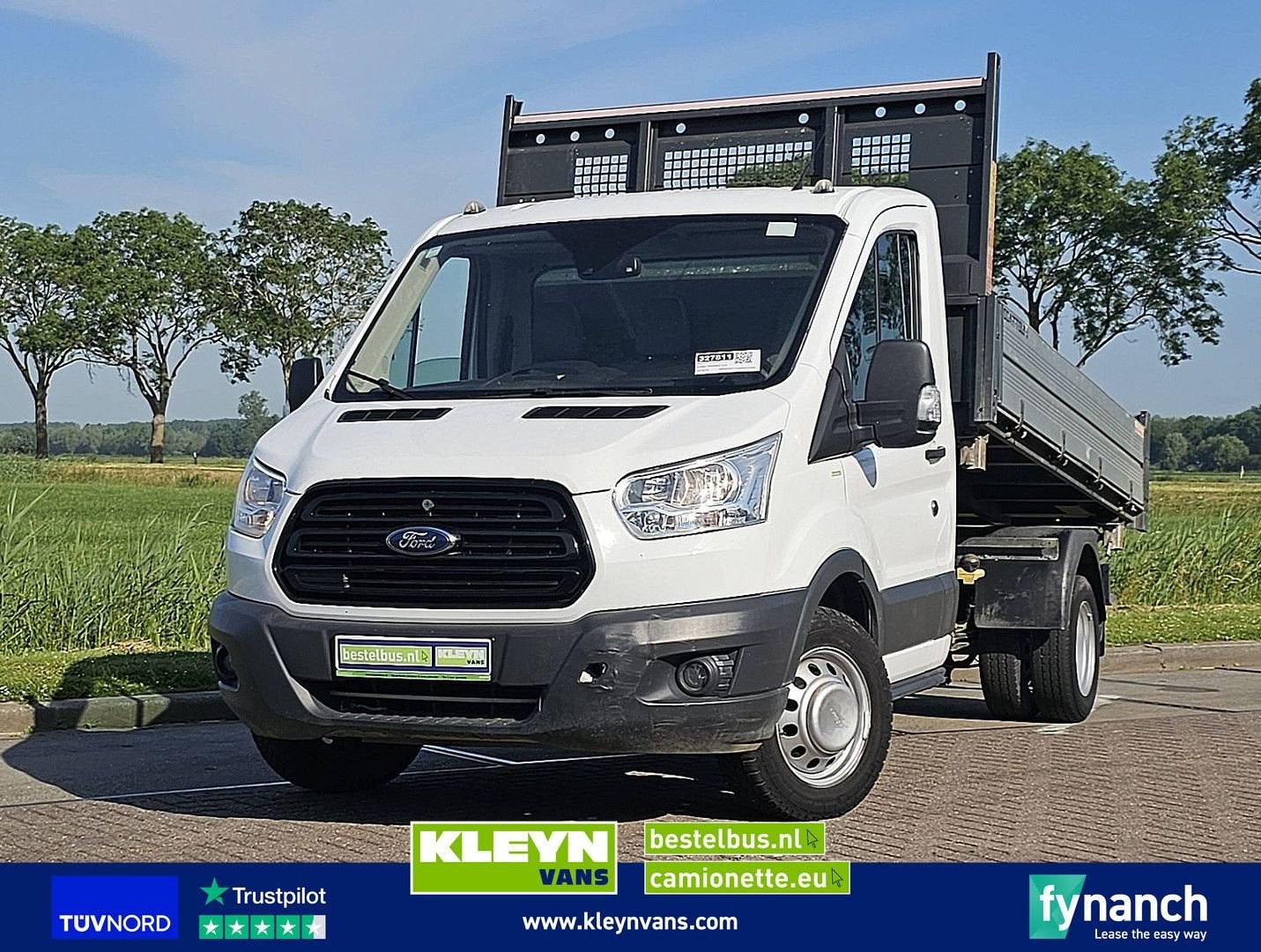 Ford TRANSIT 2.0 3-Zijdige Kipper AC!, Auto's, Wit, Bedrijf, Ford, Te koop