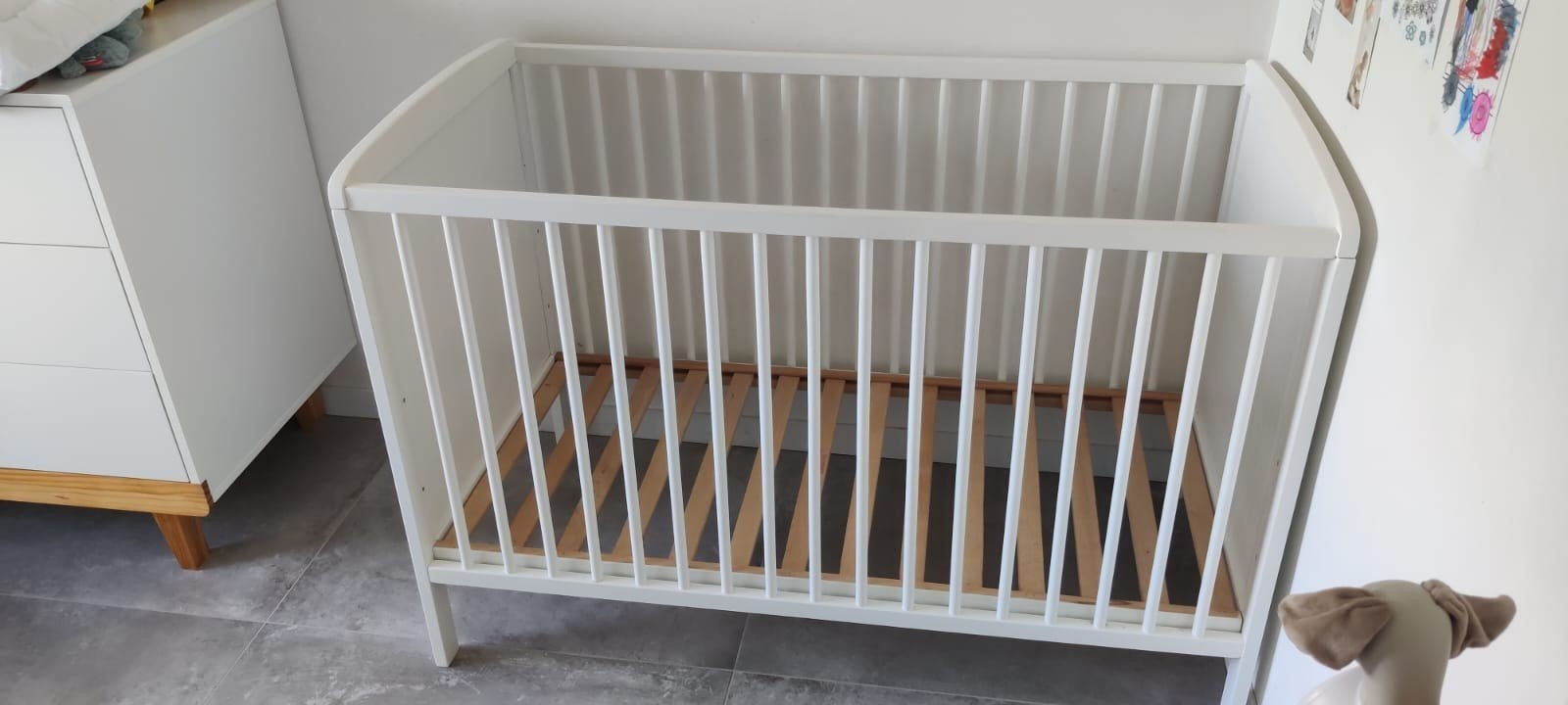 Babybed 60x120cm, Kinderen en Baby's, Ophalen, Zo goed als nieuw, Minder dan 140 cm, Minder dan 70 cm