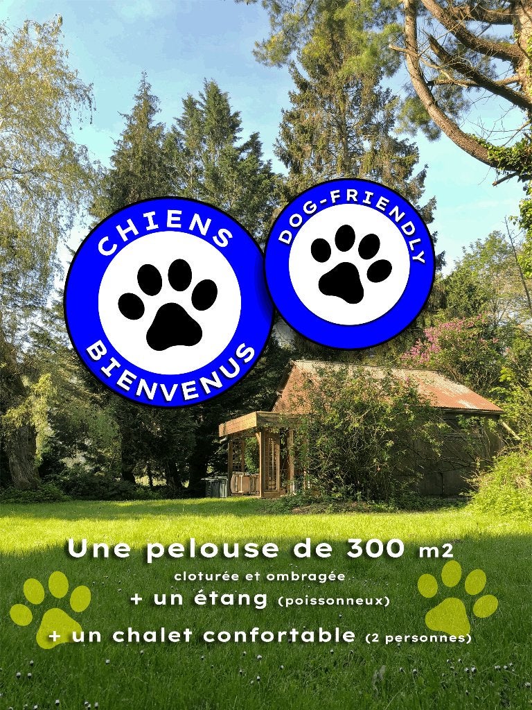 Pour toutou et ses 2 maîtres, étang avec chalet, Vacances, Propriétaire, Village, 1 chambre, 2 personnes