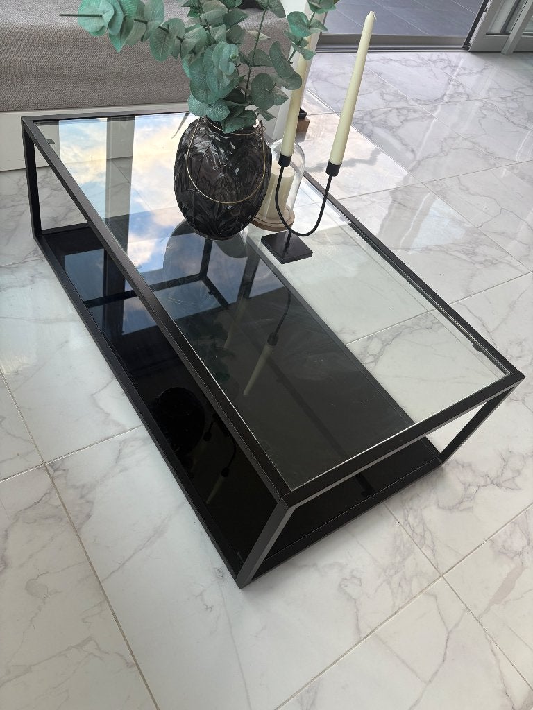 Salon tafel, Huis en Inrichting, Tafels | Salontafels, Ophalen, Zo goed als nieuw, Glas