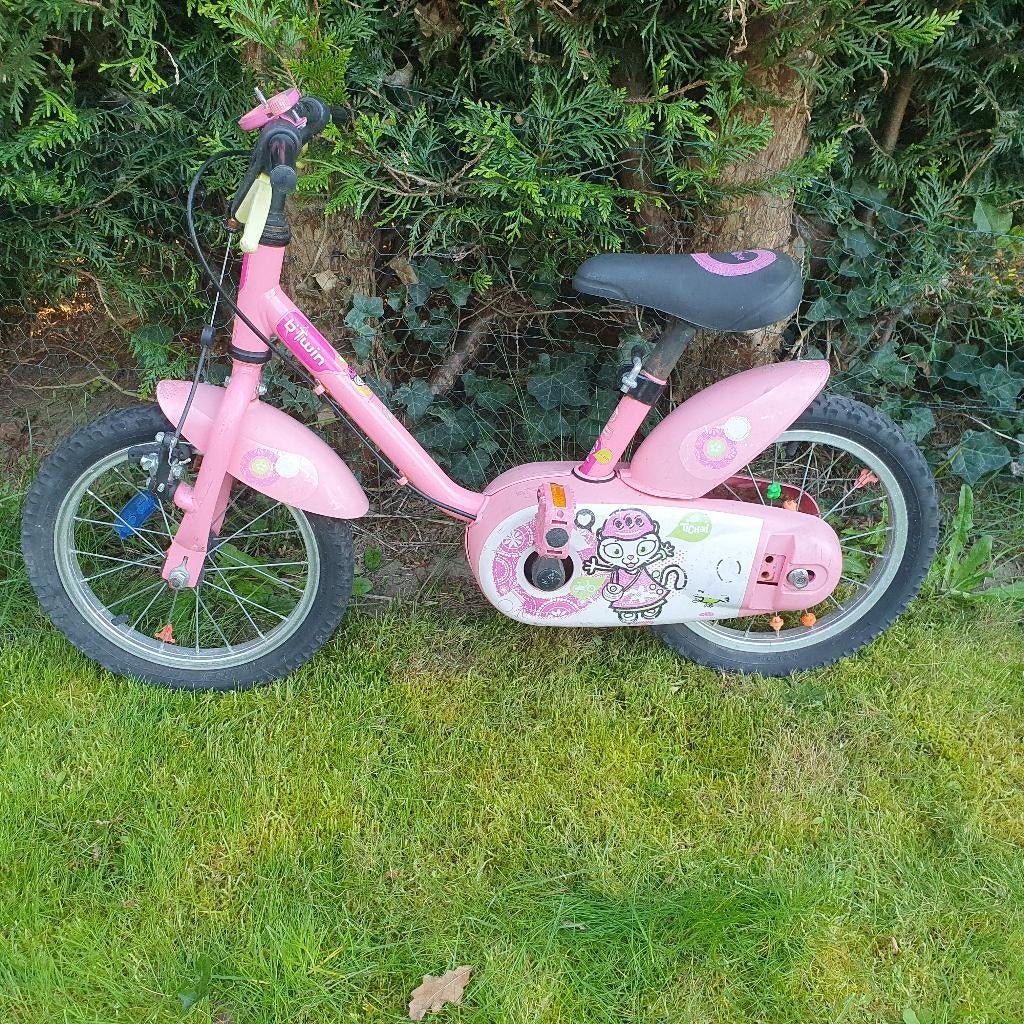 Meisjesfiets 14 inch b'Twin, Fietsen en Brommers, Ophalen