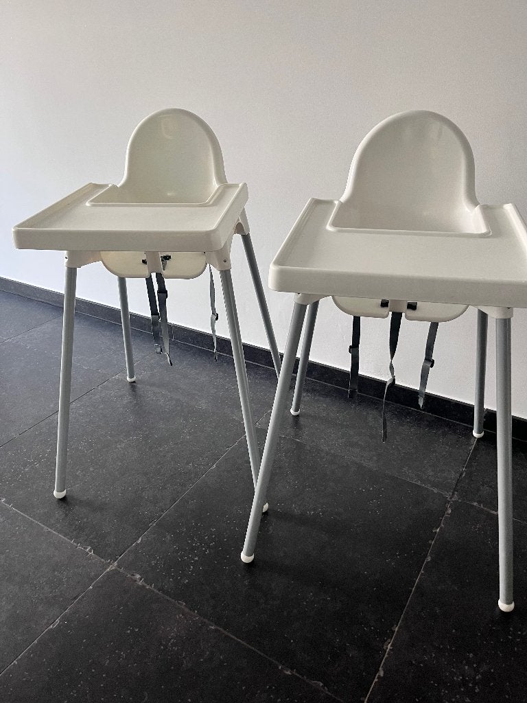 2 eetstoelen (ikea antilop), Enfants & Bébés, Chaises pour enfants, Enlèvement, Utilisé, Autres types, Ceinture(s)
