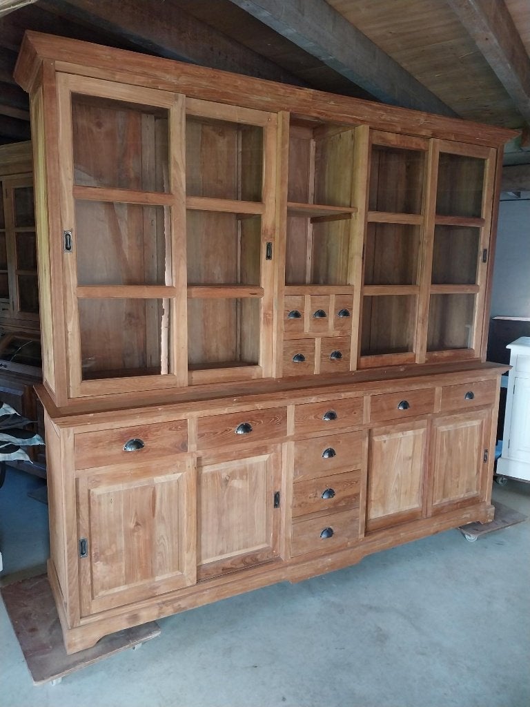 Showroommodel Teak Buffetkast 250 cm, Teck, 200 cm ou plus, Comme neuf, Enlèvement
