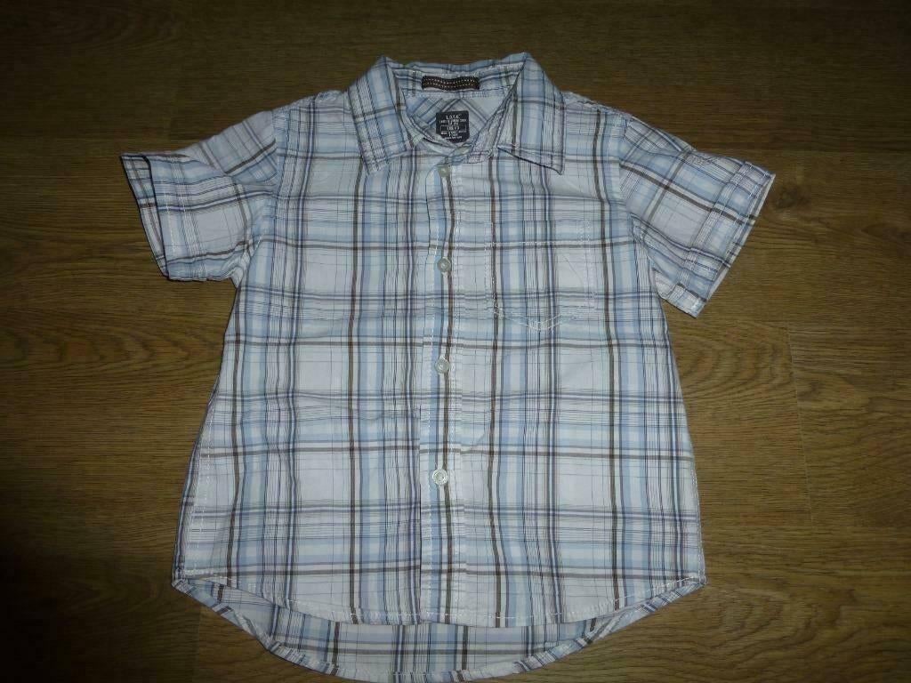 blauw met witte hemd H&M maat 110, Kinderen en Baby's, Kinderkleding | Maat 110, Gebruikt, H&M, Overhemd of Blouse, Ophalen of Verzenden
