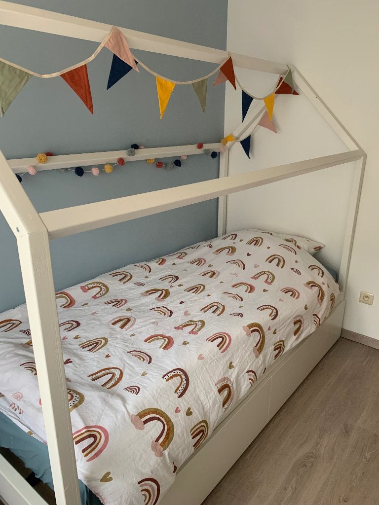 Bedhuisje 90x200cm, Ophalen, 85 tot 100 cm, Zo goed als nieuw, Lattenbodem