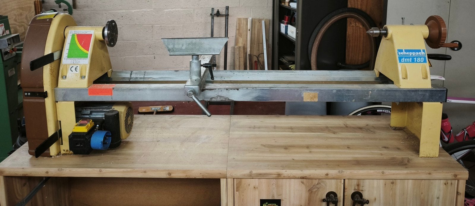 houtdraaibank scheppach dmt180, Doe-het-zelf en Bouw, Ophalen, Houtdraaibank, 1000 mm of meer