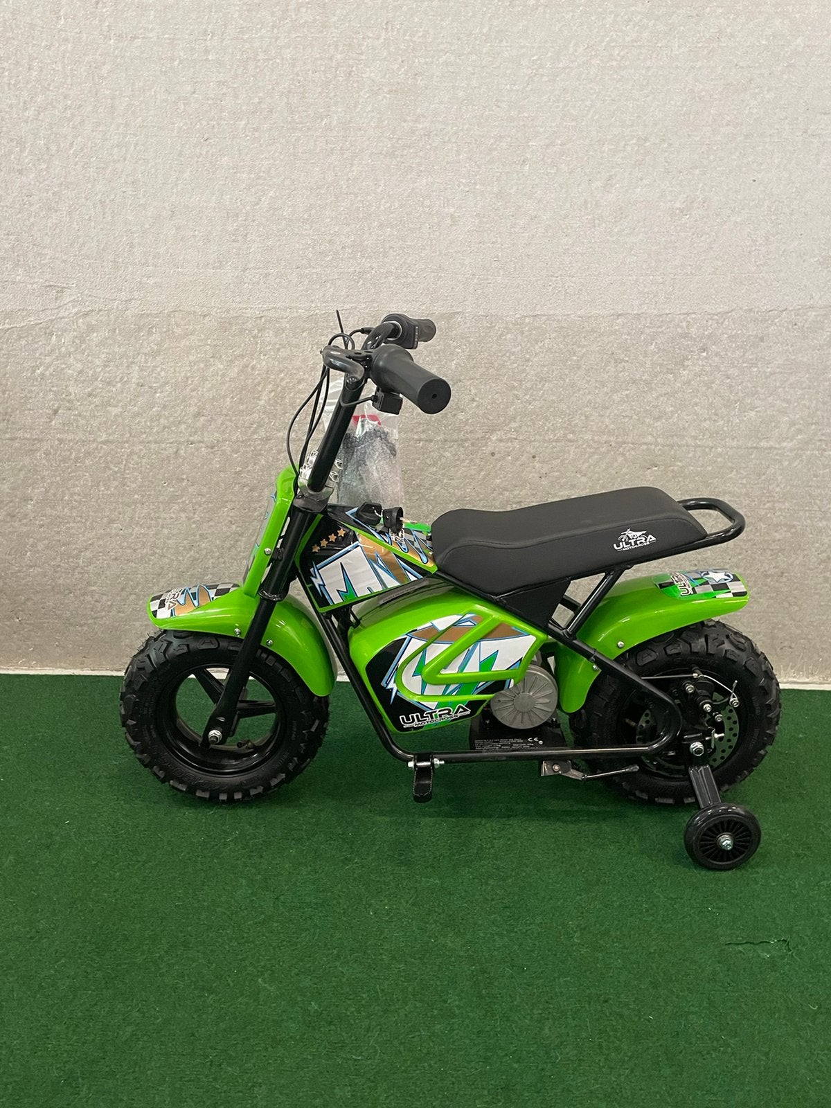 Nieuwe Ultra elektrische groene monkeybike met zijwieltjes, Kinderen en Baby's, Ophalen, Nieuw