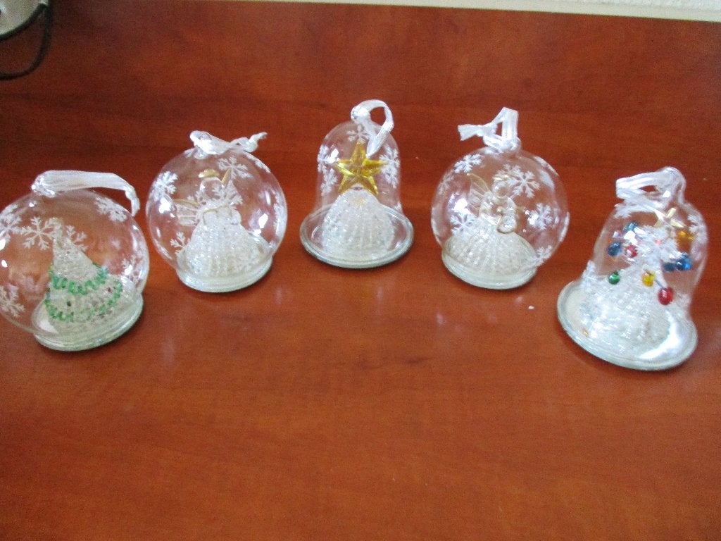 Glazen kerstdecoratie met led, Ophalen of Verzenden, Zo goed als nieuw
