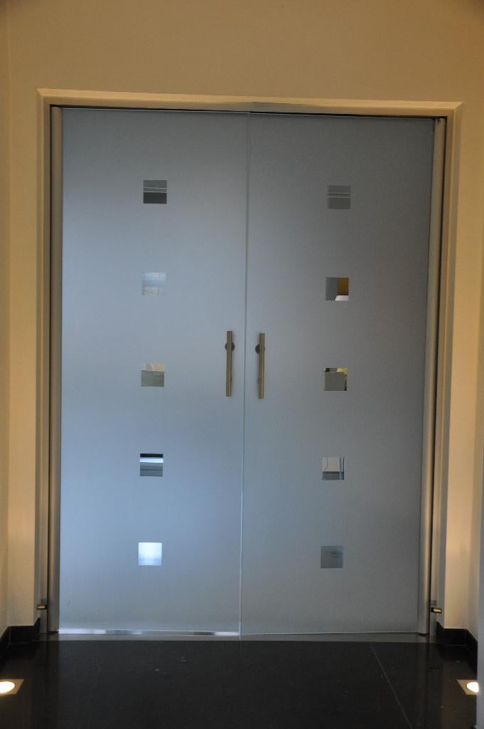 dubbele glazen binnendeur (Anyway), Doe-het-zelf en Bouw, Ophalen, Gebruikt, 120 cm of meer, Binnendeur