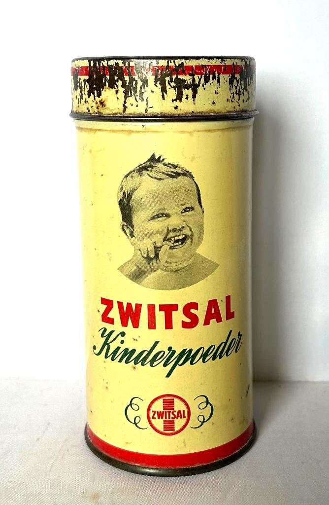 Vintage blik Zwitsal babypoeder, Verzamelen, Ophalen of Verzenden
