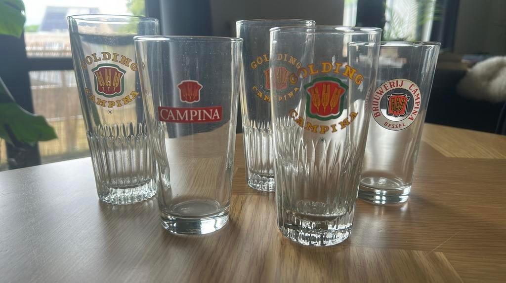 Golding Campina pinten, Verzamelen, Ophalen of Verzenden, Zo goed als nieuw