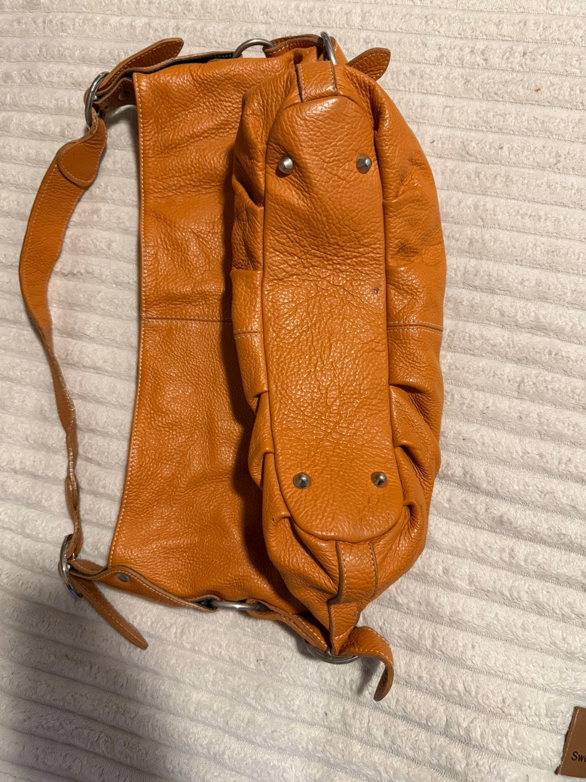 Sac à main / Sac portée épaule en cuir camel, Enlèvement ou Envoi, Comme neuf, Sac à main