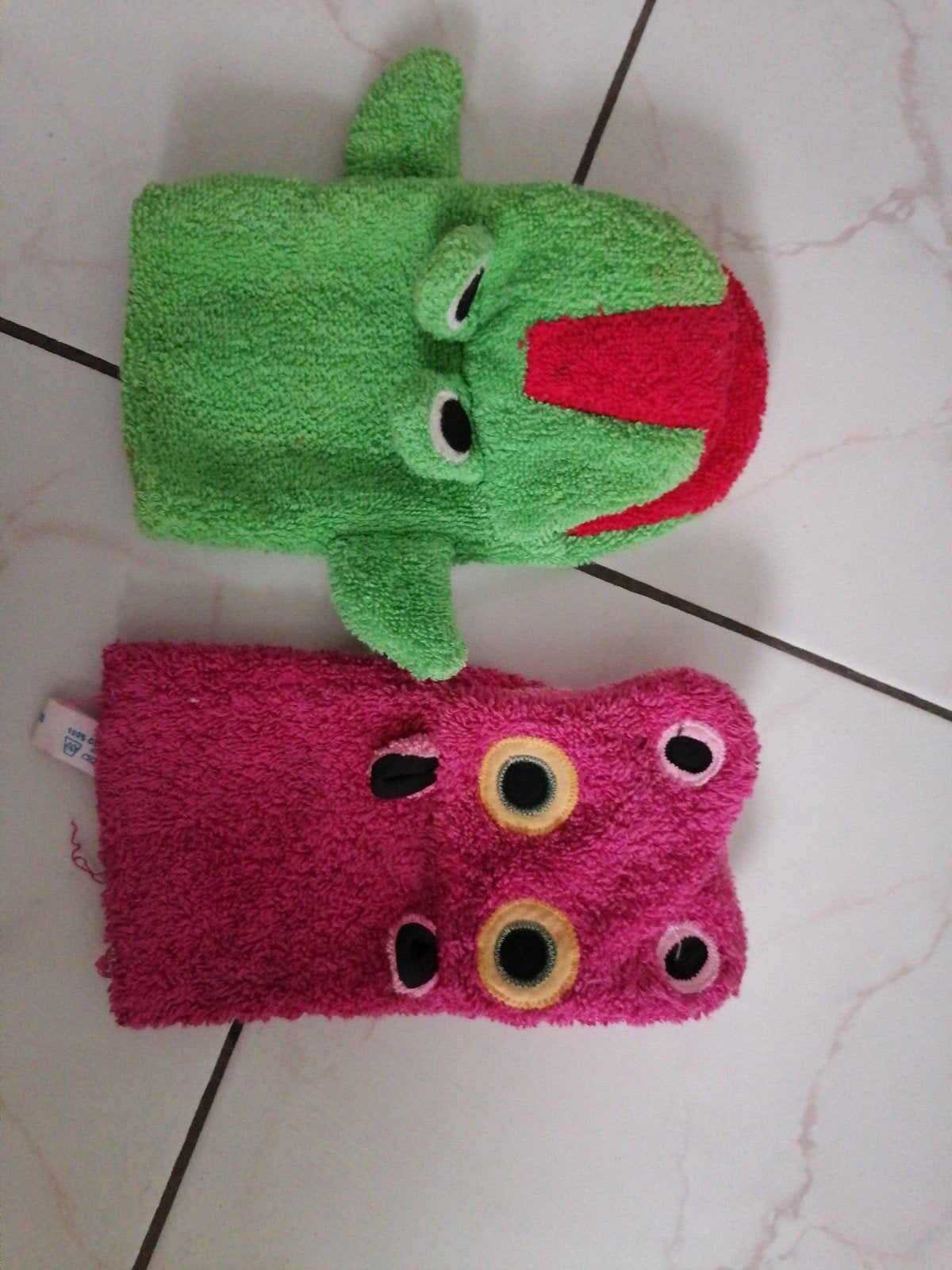 2 washandjes, Ophalen of Verzenden, Gebruikt
