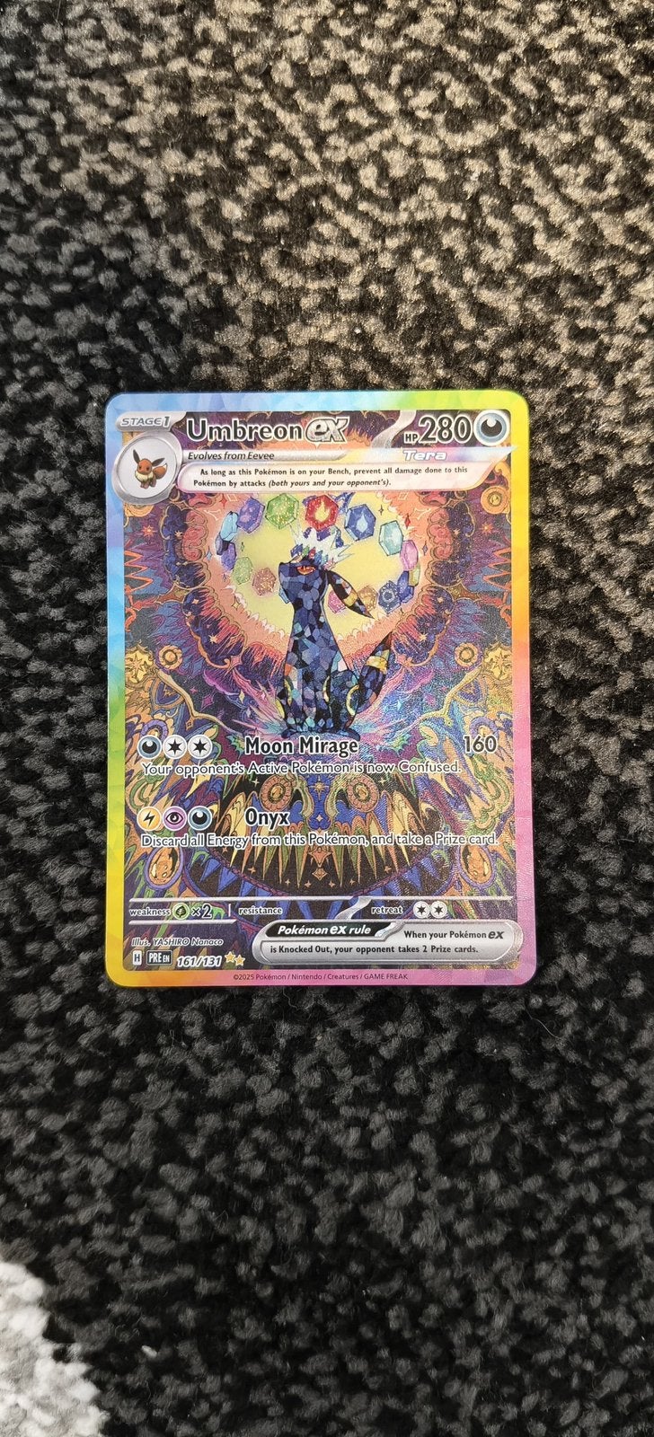 Pokemon Umbreon EX #161 Prismatic Evolutions, Ophalen of Verzenden, Nieuw, Losse kaart, Foil
