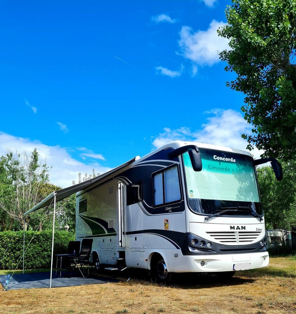 MAN 250pk automaat concorde liner plus 890l, Caravans en Kamperen, Mobilhomes, Antidémarrage, Vloeistofverwarming, Diesel, Luifel
