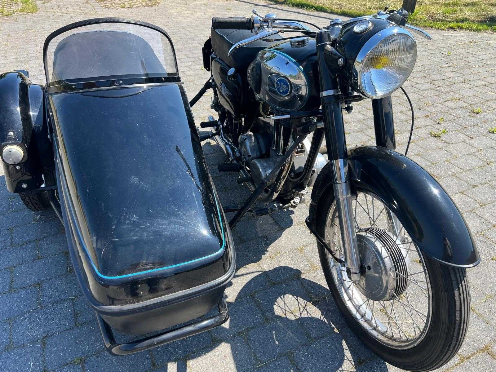 A.J.S R50 motorfiets sidecar - 1959 *oldtimer*, Motoren, Bedrijf, Gebruikt, Overig, A.J.S