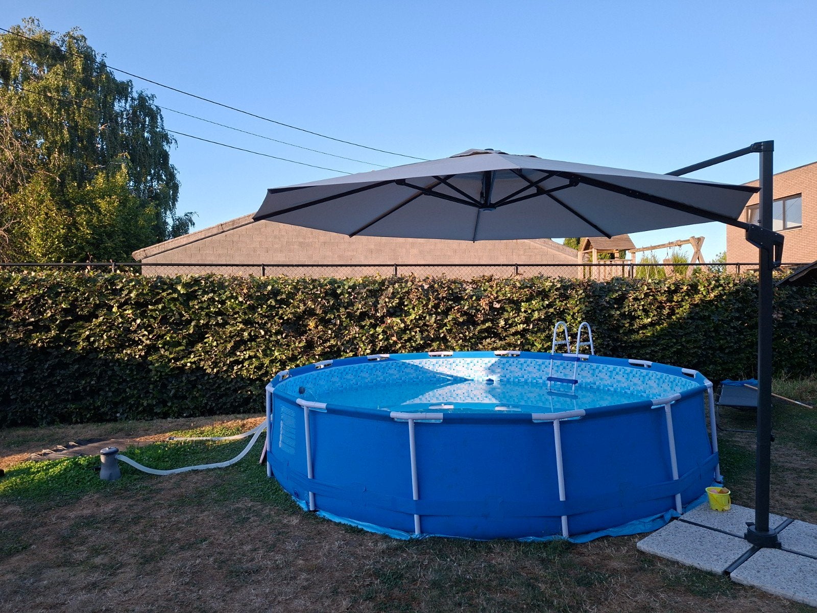 Bestway steel frame - diameter 405cm - met accessoires, Jardin & Terrasse, 300 cm ou plus, Rond, Enlèvement, Utilisé