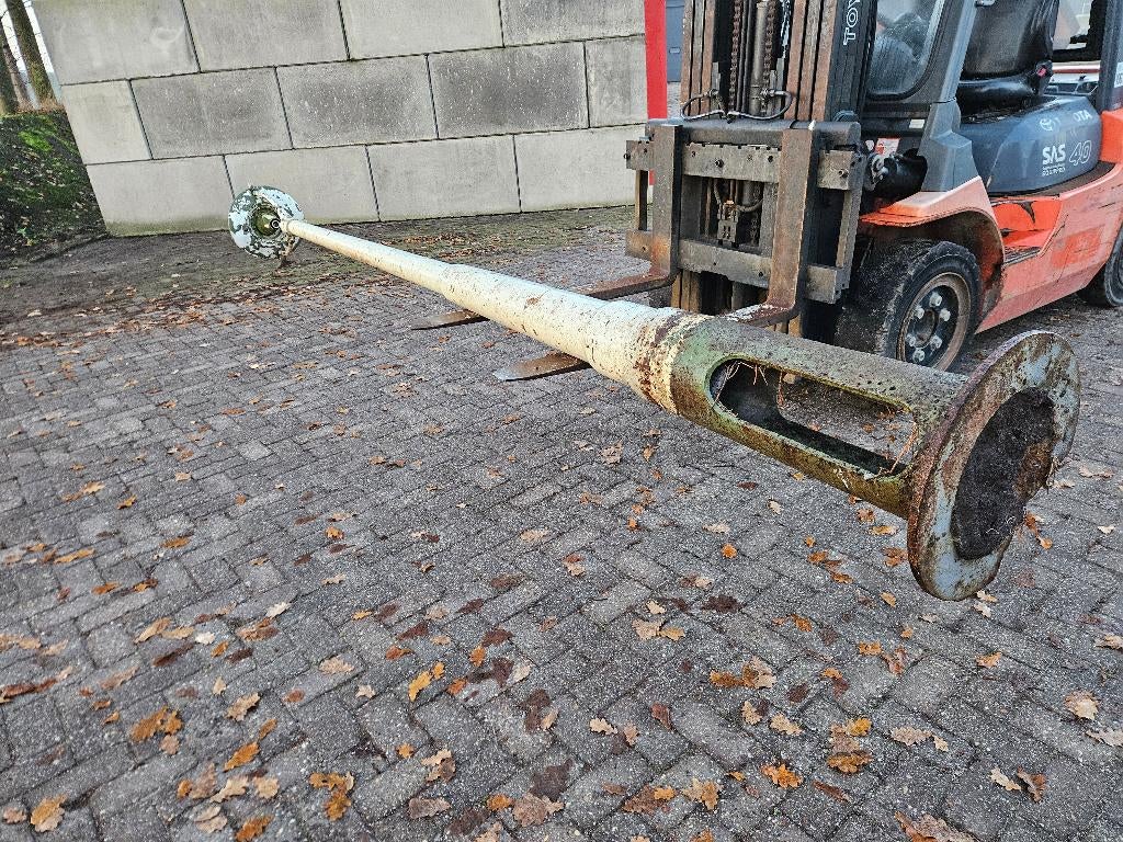 Antieke gietijzeren lantarenpaal Met lampenkap, Tuin en Terras, Ophalen, Zo goed als nieuw