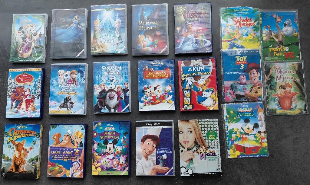 Pak van 15 dvd's DISNEY Finse/Scandinavische editie, Cd's en Dvd's, Dvd's | Tekenfilms en Animatie, Zo goed als nieuw, Europees