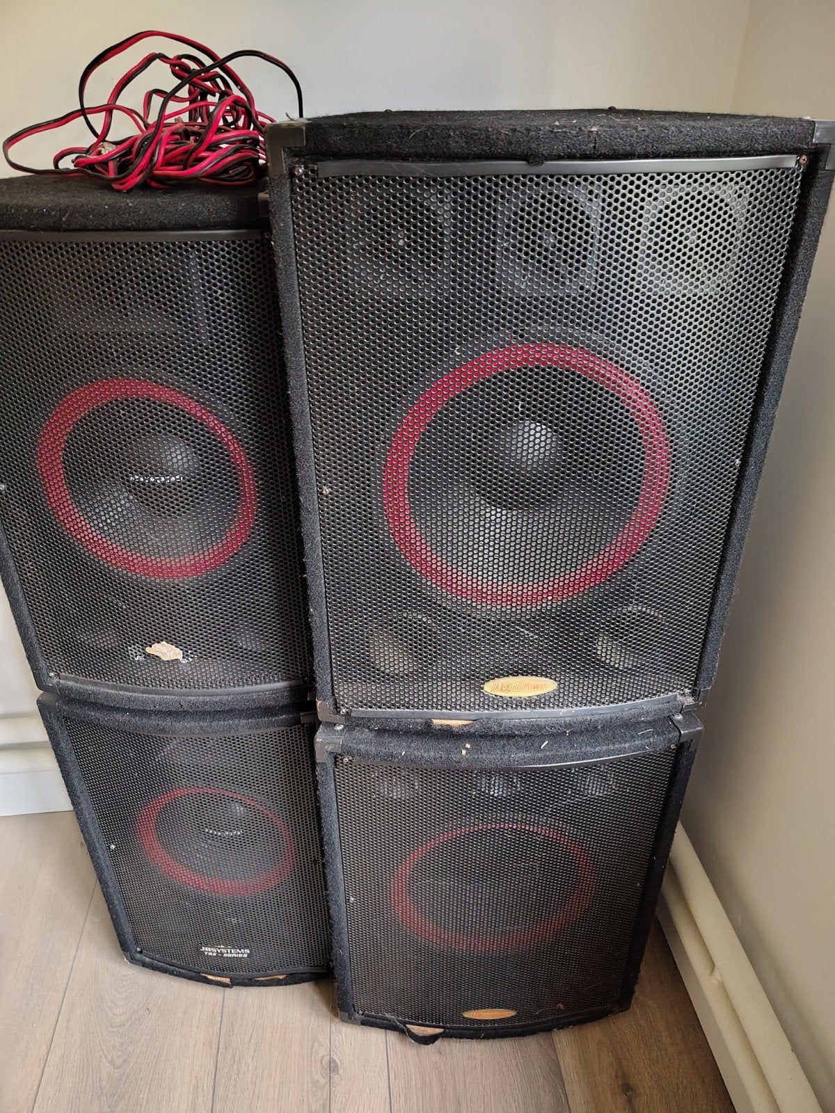 4x passieve speakers, Audio, Tv en Foto, Ophalen, Gebruikt, Party speaker