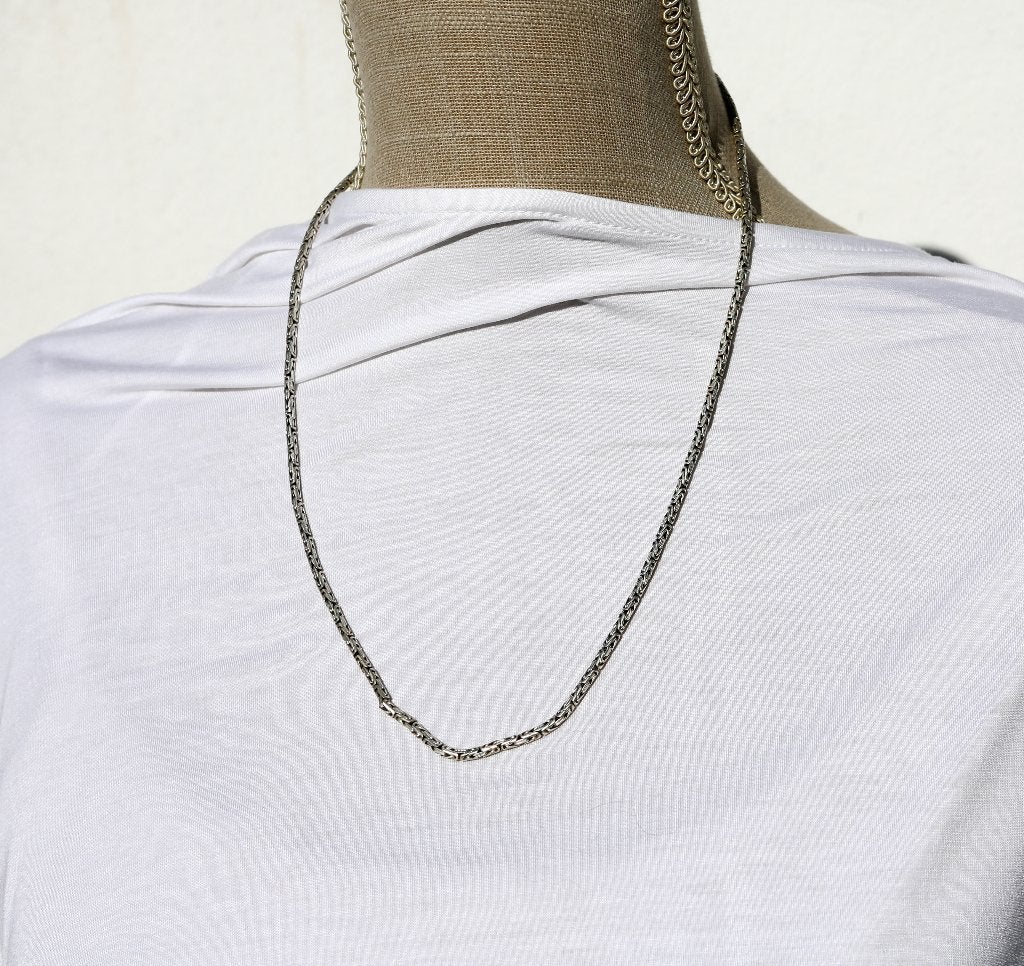 Byzantijnse ketting - in sterling zilver, Ophalen of Verzenden, Zo goed als nieuw, Zilver, Zilver
