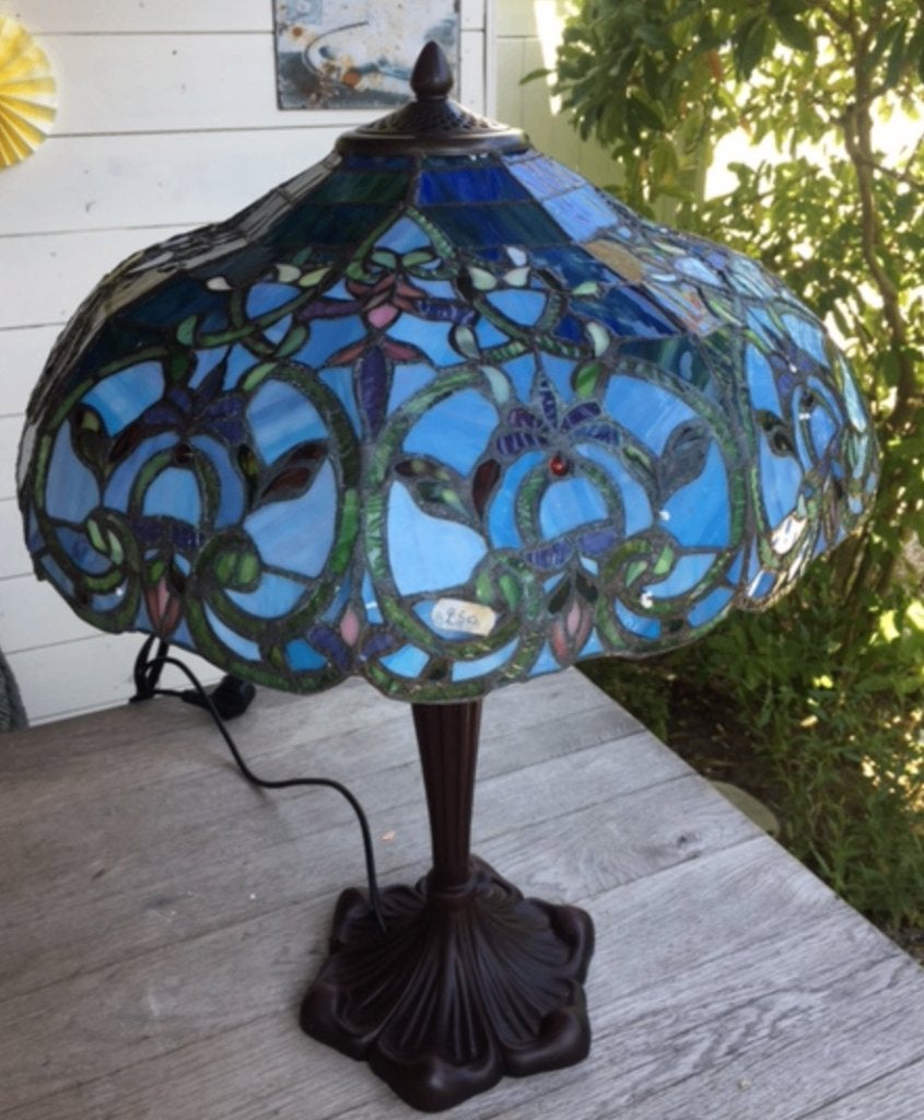tiffany lamp, Overige stijlen, E27 (groot), Ophalen, Blauw