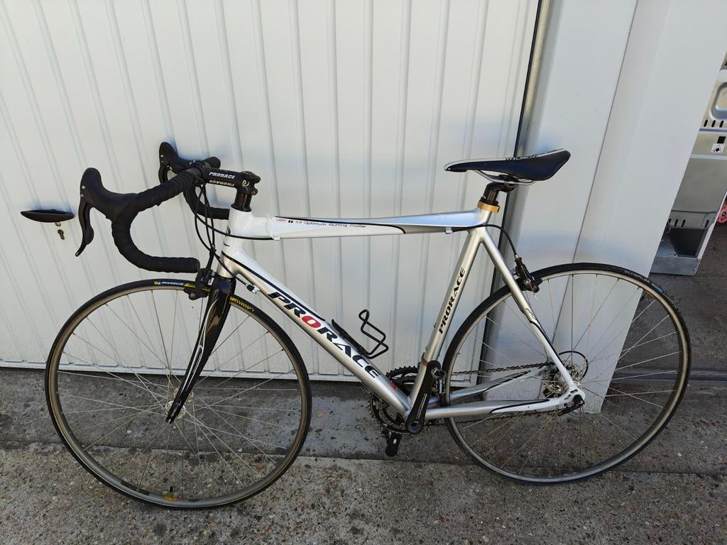Prorace koersfiets – aluminium/carbon, Gebruikt, Velgrem, Aluminium, Ophalen