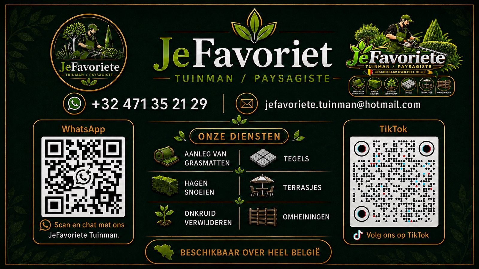 jefavortiete tuinman voor alle soorten tuinwerk!