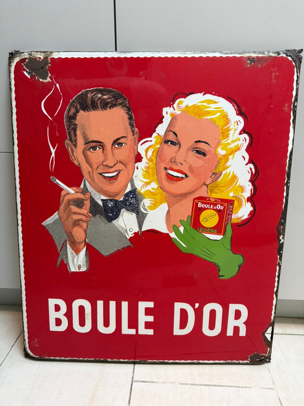 Emaillebord Boule d’or, Collections, Enlèvement, Comme neuf