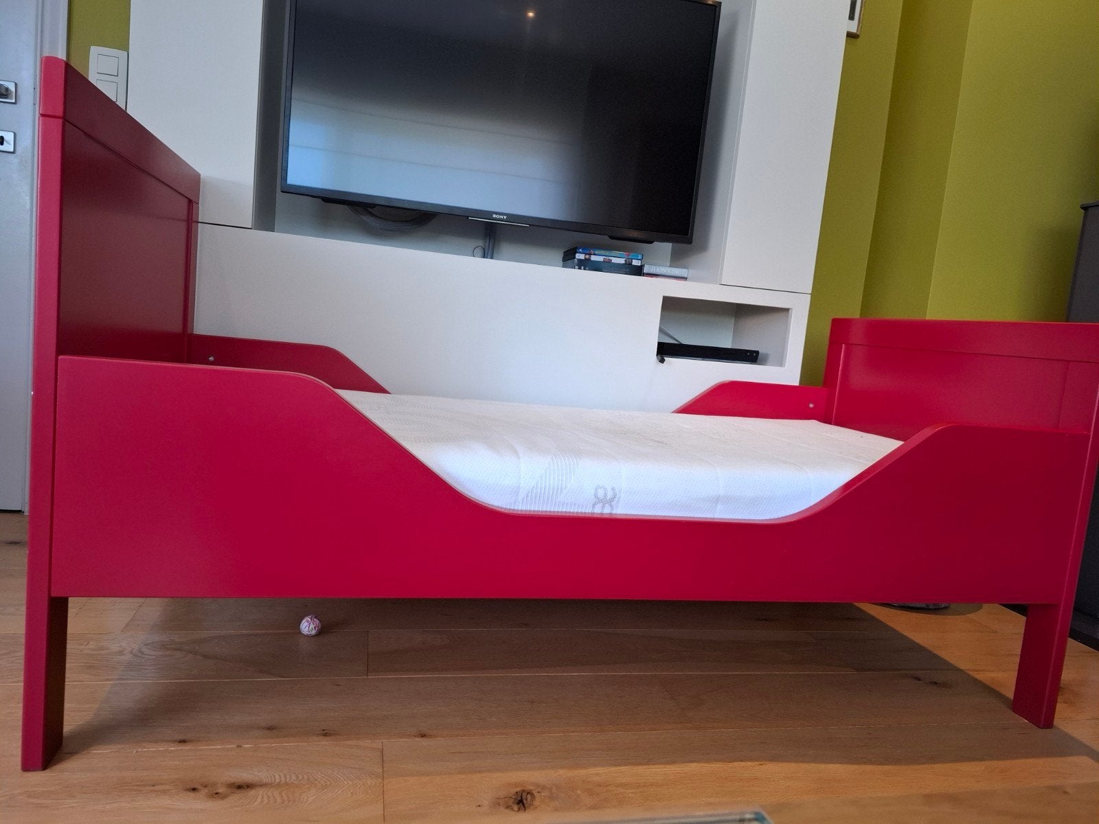 Juniorbedje Bopita, Kinderen en Baby's, Kinderkamer | Bedden, Ophalen, Zo goed als nieuw, 160 tot 180 cm, 70 tot 85 cm